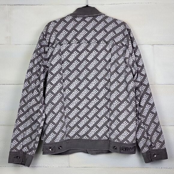 MARVELL Disney Parks Marvel Logo Denim Jacket. Size L - Picture 8 of 9